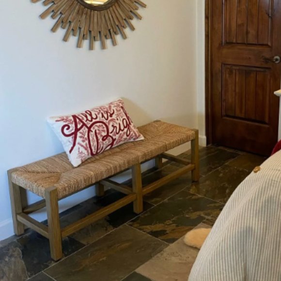 Pottery Barn All is Bright Embroidered Lumbar Throw Pillow Cover - Picture 6 of 14